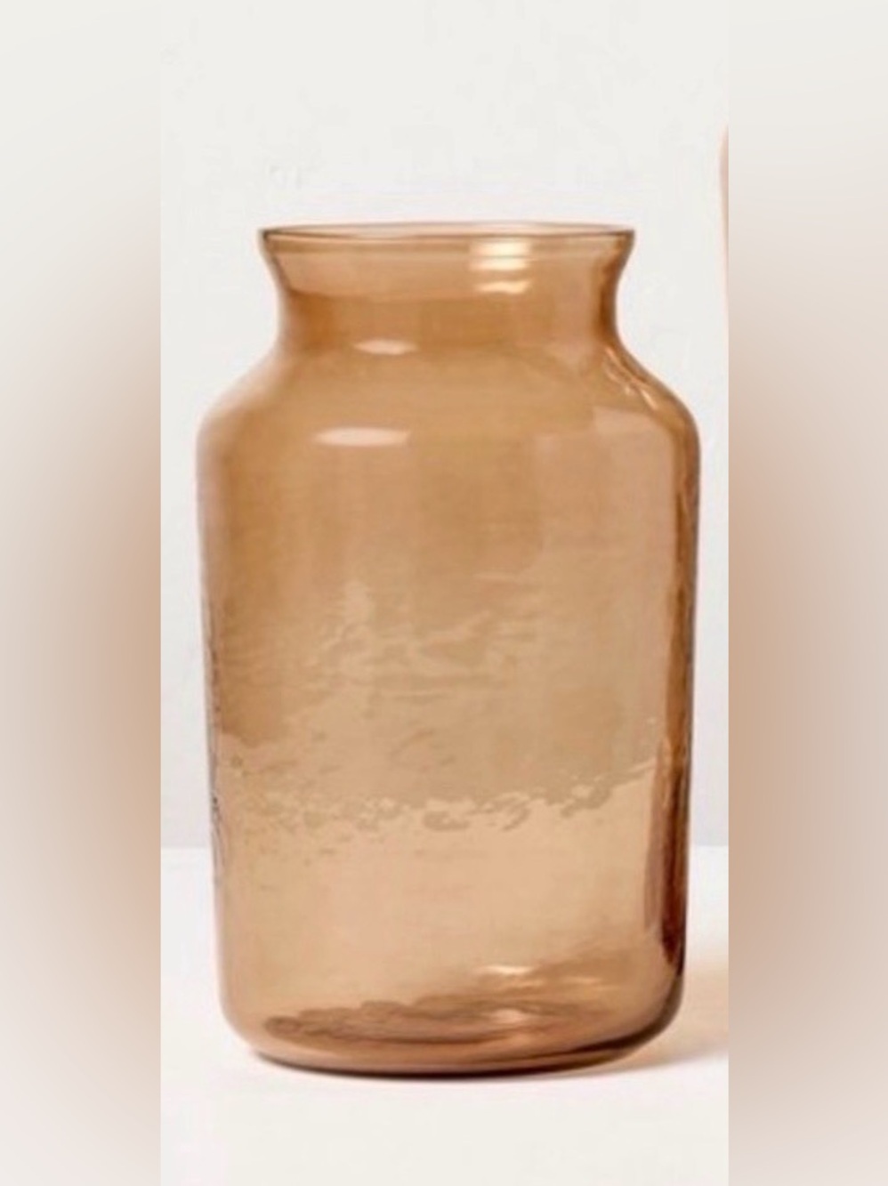 Hearth & Hand 9.5” Amber Glass Vase - Decorative Home Accent NWT
